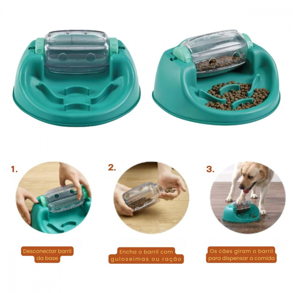 Brinquedo Dispenser Interativo para Cachorro SPIN N EAT Nível 2