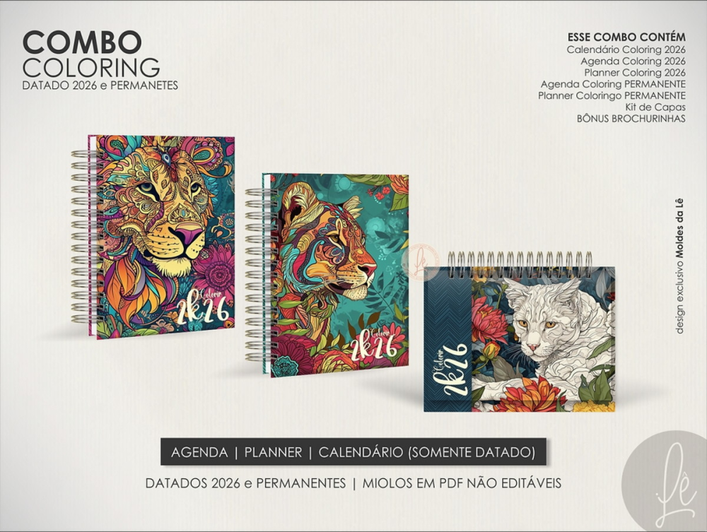 Combo Coloring | Datados e Permanentes - Petit Lune Design