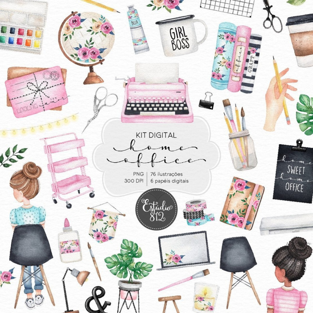 Kit Digital - Home Office - Petit Lune Design