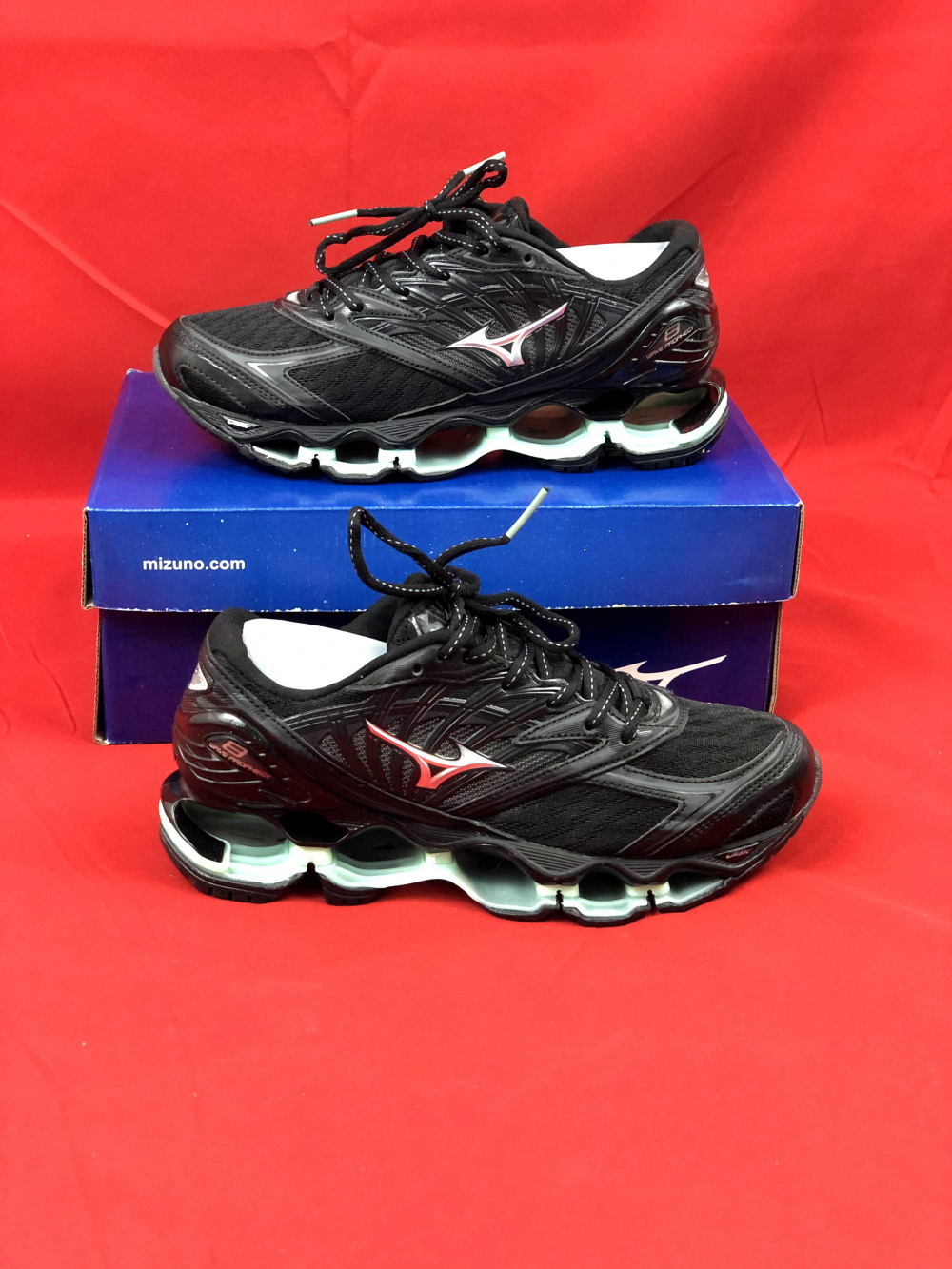 mizuno prophecy 8 preto e verde água
