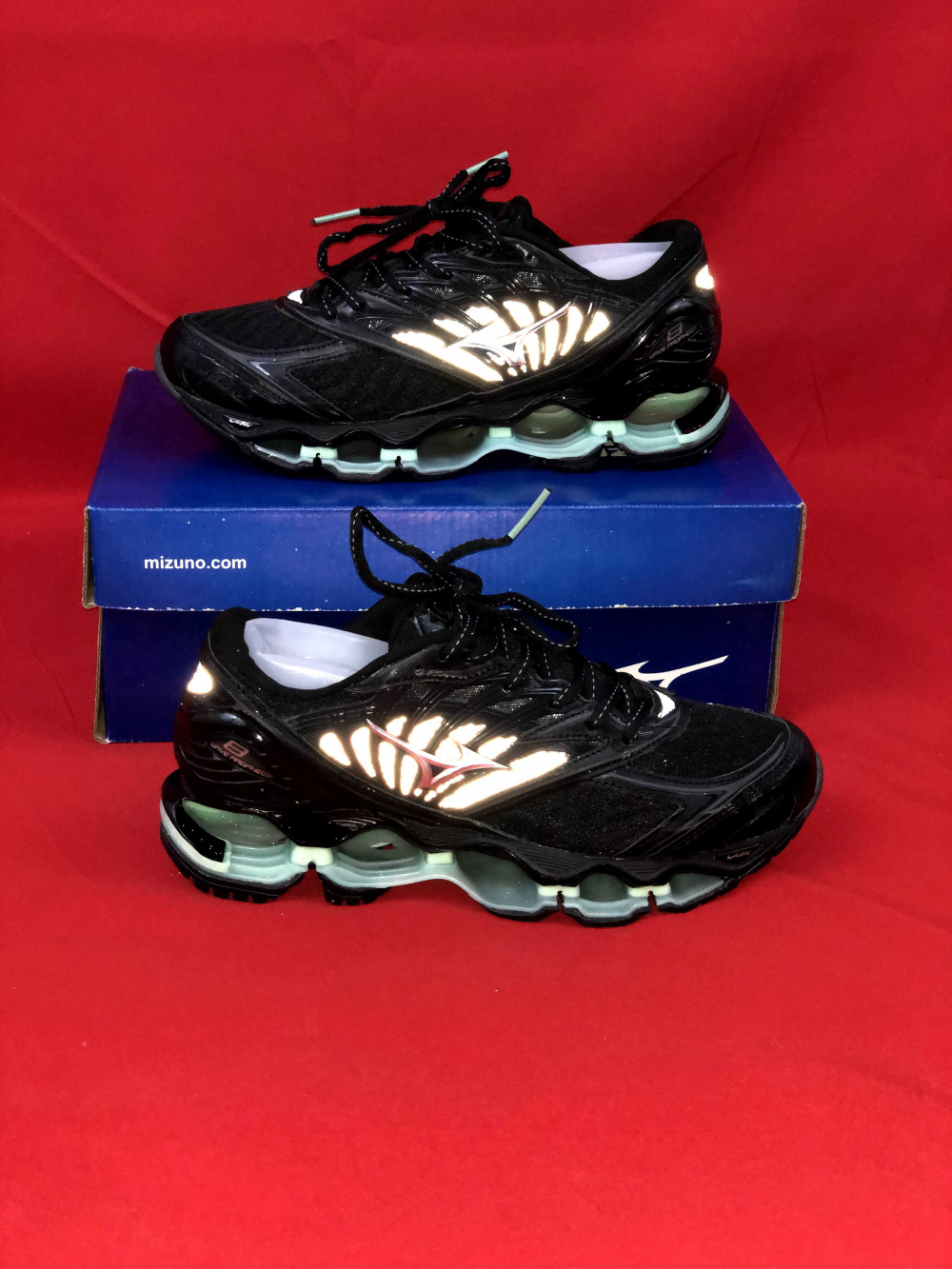 mizuno pro 8 preto e verde agua