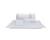 Belize Roupa de Cama - Queen - Percal 400 Fios - Fio Egípcio - 4 Peças - Branco/Rosa Chá