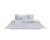 Belize Roupa de Cama - Queen - Percal 400 Fios - Fio Egípcio - 4 Peças - Branco/Verde