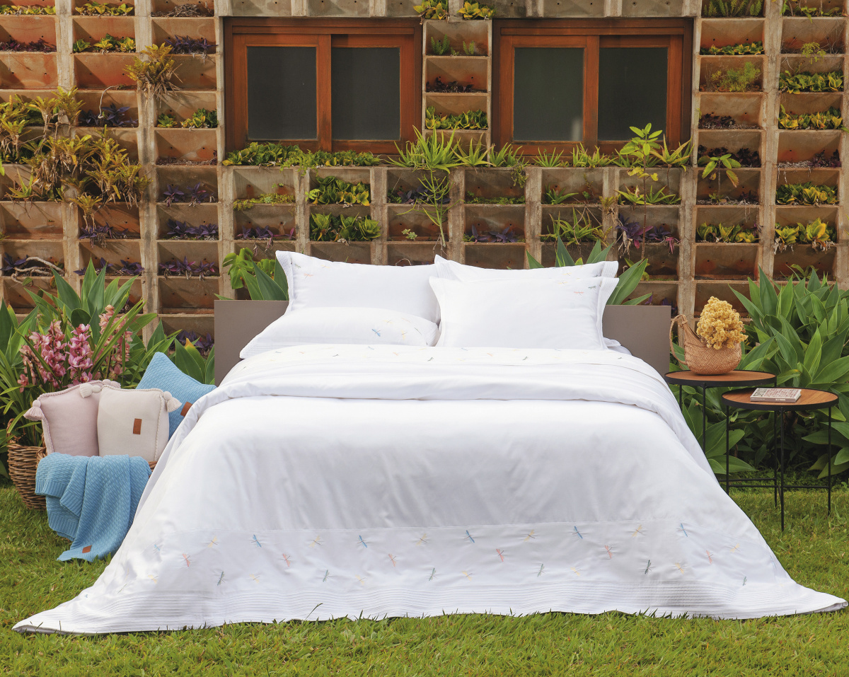 Cielle Duvet (Capa p/ Edredom) - King - Percal 400 Fios - Fio Egípcio - 4 Peças - Branco