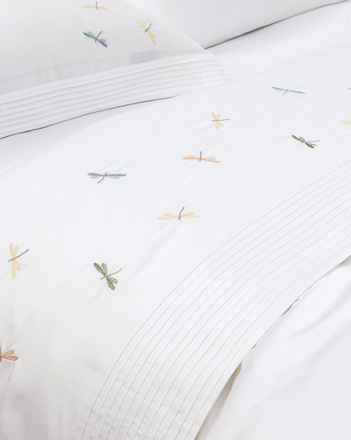 Cielle Roupa de Cama - King - Percal 400 Fios - Fio Egípcio - 4 Peças - Branco