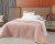 Daily Cobre Leito Matelassado - Super King - Percal 300 Fios - Acetinado - 3 Peças - Rosa Chá