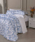 Dolce Vitta Duvet (Capa p/ Edredom) King - Percal 400 Fios - Fio Egípcio - 4 Peças - Floral Azul