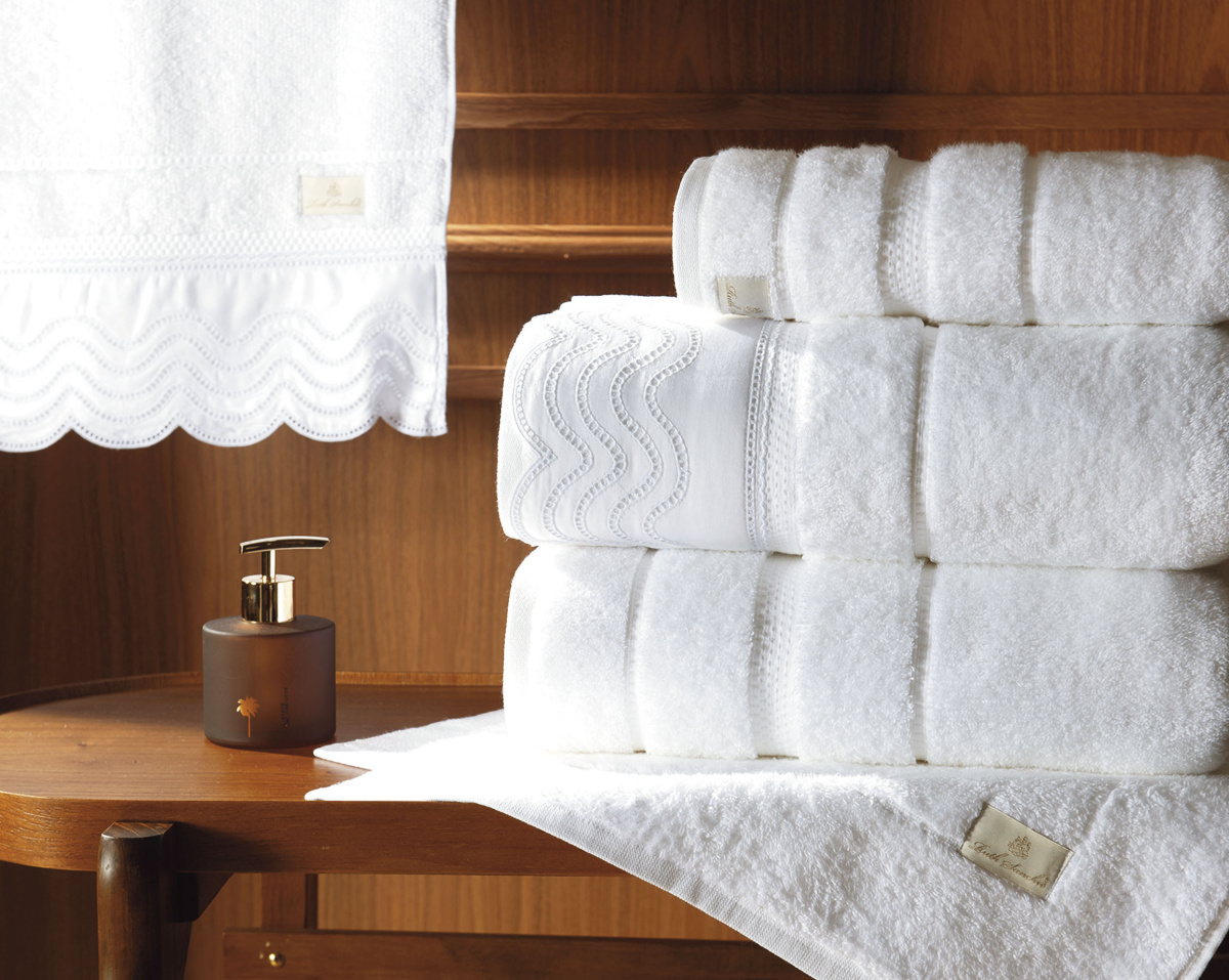 Dublin Jogo de Banho - Gigante - 100% Algodão - 5 Peças - Branco