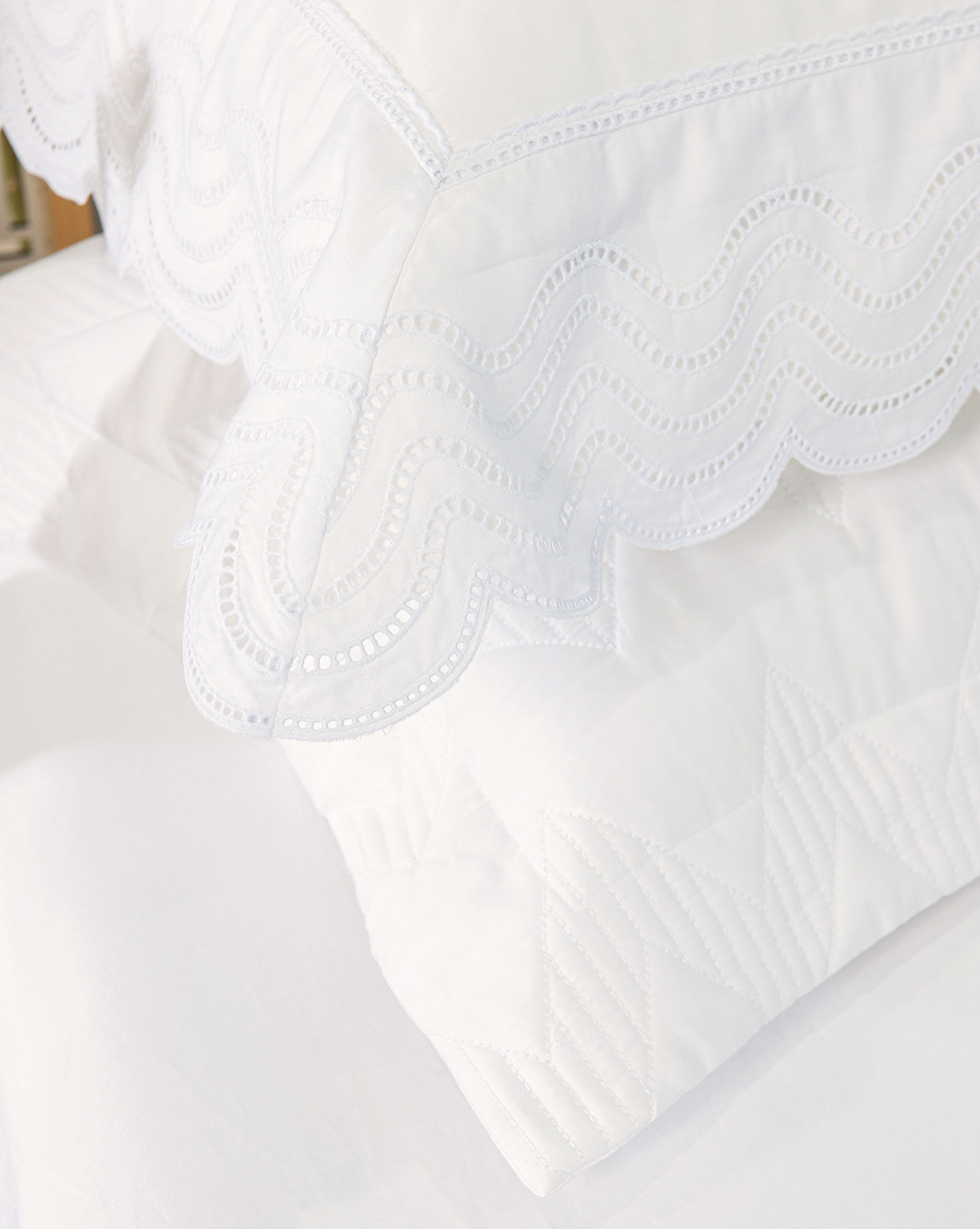 Dublin Roupa de Cama - Queen - Percal 400 Fios - Fio Egípcio - 4 Peças - Branco