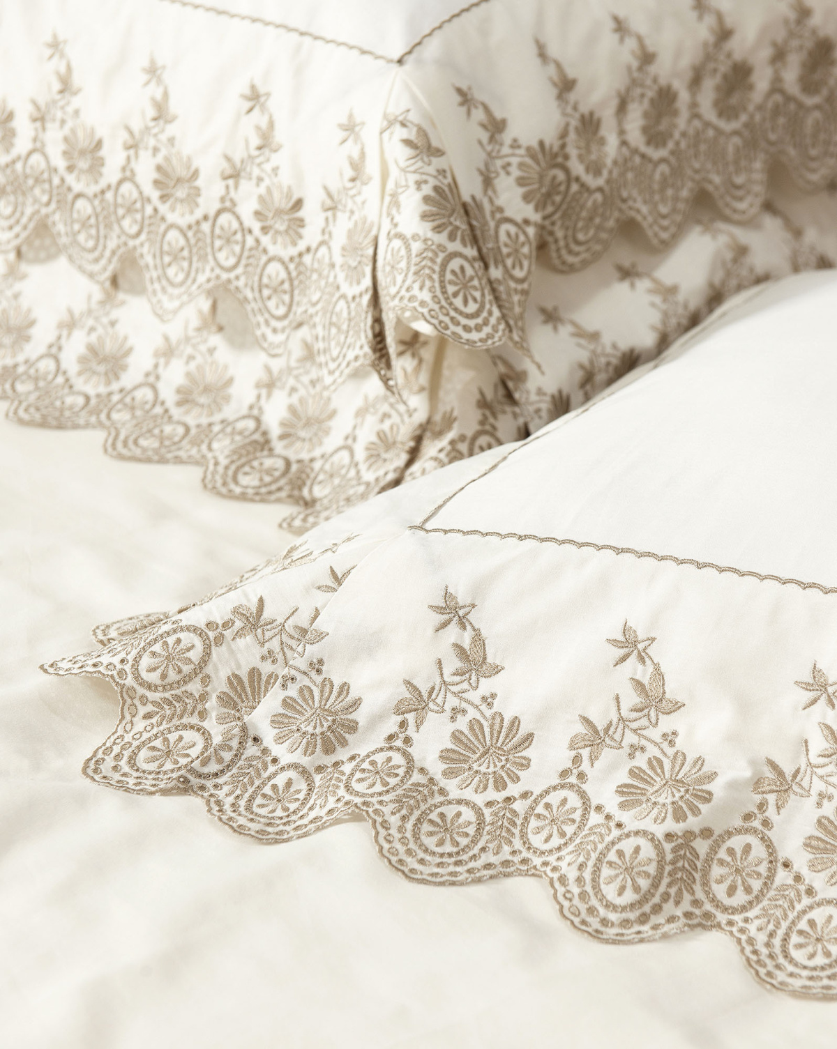 Eleganza Roupa De Cama - King - Percal 250 Fios - 100% Algodão - 4 Peças - Palha/Cáqui