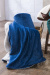 Flanel Cobertor c/ Sherpa - Queen - Soft - 100% Poliéster - 1 Peça - Azul Marinho