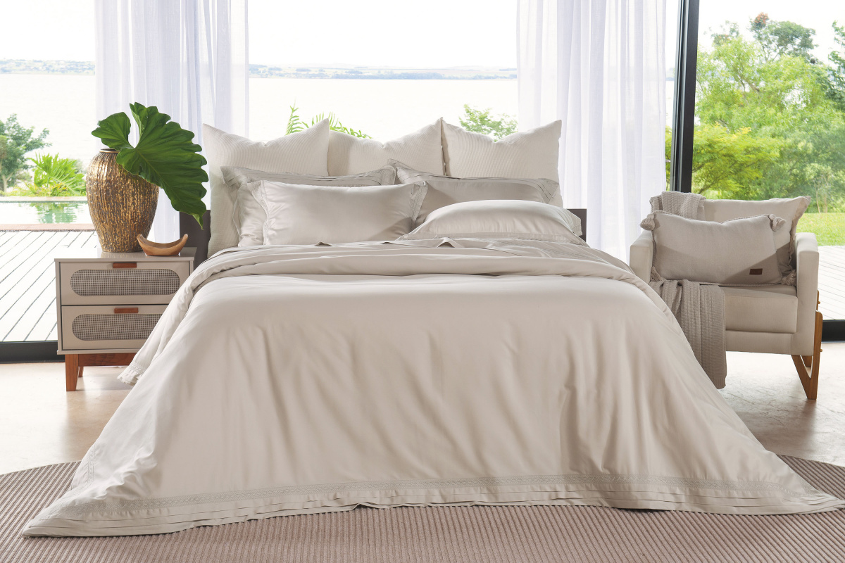 Fratelli Duvet (Capa p/ Edredom) - King - Percal 1000 Fios - Fio Egípcio - 4 Peças - Fendi
