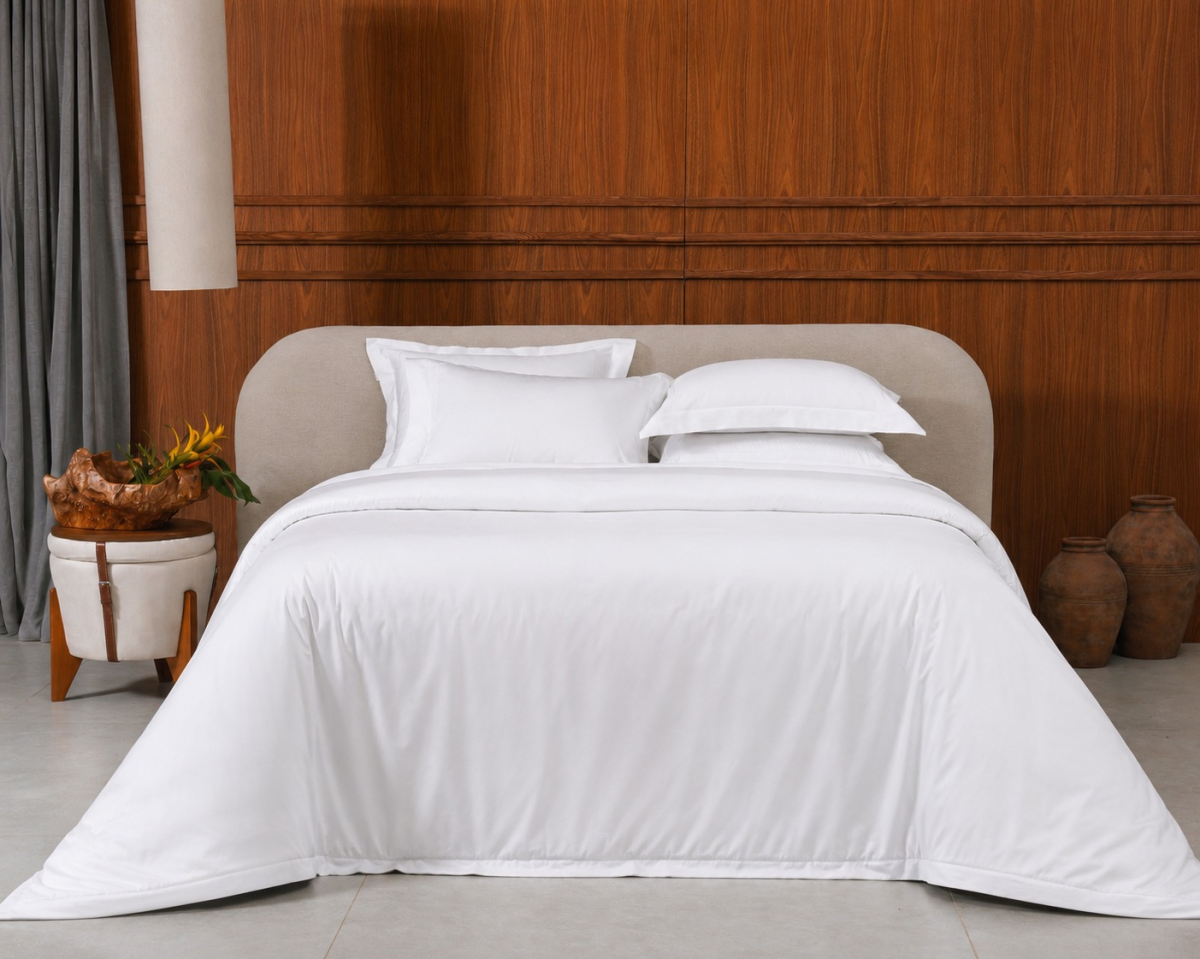 Galles Duvet (Capa p/ Edredom) - King - Percal 400 Fios - Fio Egípcio - 3 Peças - Branco