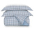 Giordano Duvet (Capa p/ Edredom) King - Fio Tinto - 100% Algodão - 4 Peças - Xadrez Azul
