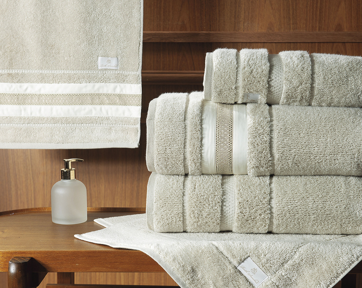 Ivory Jogo de Banho - Gigante - 100% Algodão - 5 Peças - Palha/Caqui