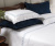 Lumi Roupa De Cama - King - Percal 250 Fios - 100% Algodão - 4 Peças - Branco/Azul