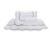 Marbo Roupa de Cama - Queen - Percal 400 Fios - Fio Egípcio - 4 Peças - Branco/Bege