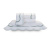 Marbo Roupa de Cama - Queen - Percal 400 Fios - Fio Egípcio - 4 Peças - Branco/Verde