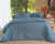 Myriad Duvet  - King - Percal 400 Fios - 100% Fibra de Bambu - 3 Peças - Azul Egípcio