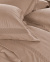 Myriad Roupa de Cama - King - Percal 400 Fios - 100% Fibra de Bambu - 4 Peças -Castanho