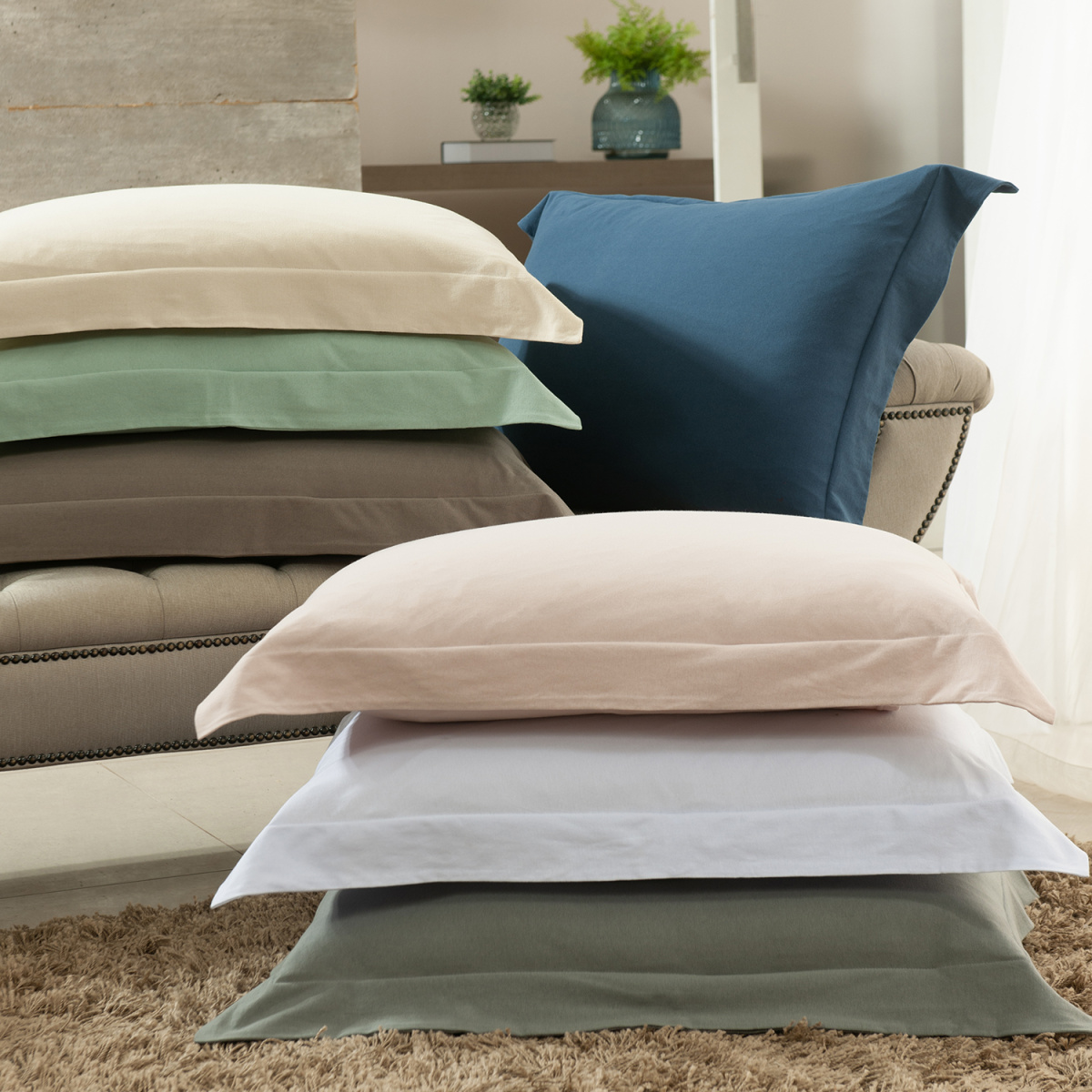 Natura Fronha Avulsa Malha - 70cm x 50cm + Abas - Malha 30/1 - Fio Penteado - 100% Algodão - Verde