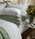 Nuance Roupa De Cama - Queen - Percal 250 Fios - 100% Algodão - 4 Peças - Branco/Verde