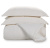 Pienza Duvet (Capa p/ Edredom) - Super King - Jacquard Aveludado - 100% Algodão - 4 Peças - Palha