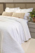 Porteri Duvet (Capa p/ Edredom) - King - Jacquard Italiano - 100% Algodão - 4 Peças - Branco Renda