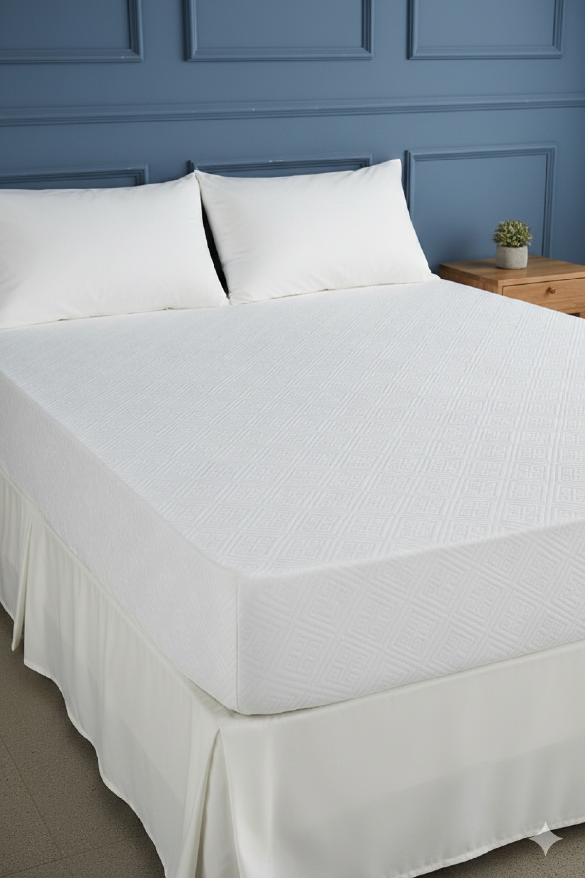 Protetor p/ Colchão Impermeabilizado  - Jacquard - King - 1 Peça - Branco