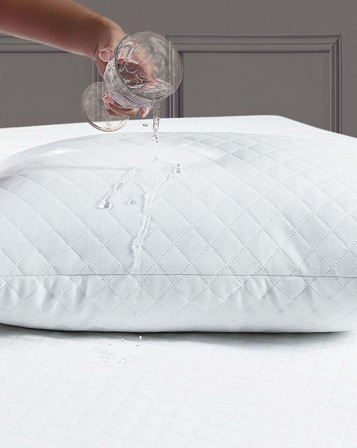 Protetor p/ Travesseiro Impermeabilizado  - 70 x 50 -  Jacquard  - 1 Peça - Branco