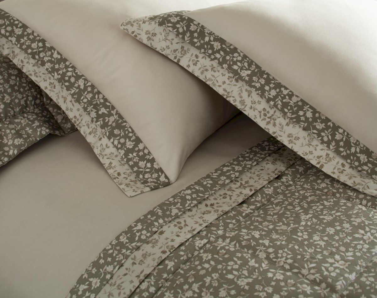 Sage Roupa De Cama - Queen - Percal 300 Fios - Bud - 100% Algodão - 4 Peças