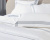 Savoy Roupa de Cama - King - Percal 400 Fios - Fio Egípcio - 4 Peças - Branco/Preto