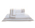 Season Roupa de Cama - Queen - Percal 400 Fios - Fio Egípcio - 4 Peças - Branco/Fendi
