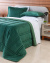Sonhare Edredom Veludo - Dupla-Face - Queen - Percal 250 Fios - 100% Algodão - 3 Peça - Verde