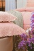 Valerie Roupa de Cama - Casal - Percal 300 Fios - Acetinado - 4 Peças - Rosa Chá