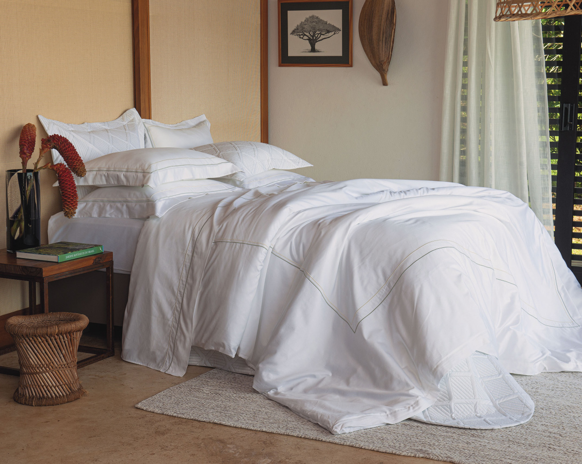 Zuric Duvet (Capa p/ Edredom) - King - Percal 400 Fios - Fio Egípcio - 4 Peças - Branco