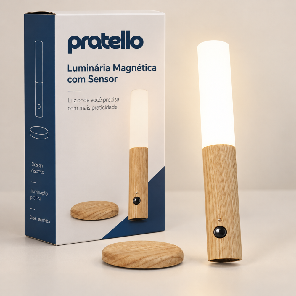 Luminária Magnética com Sensor
