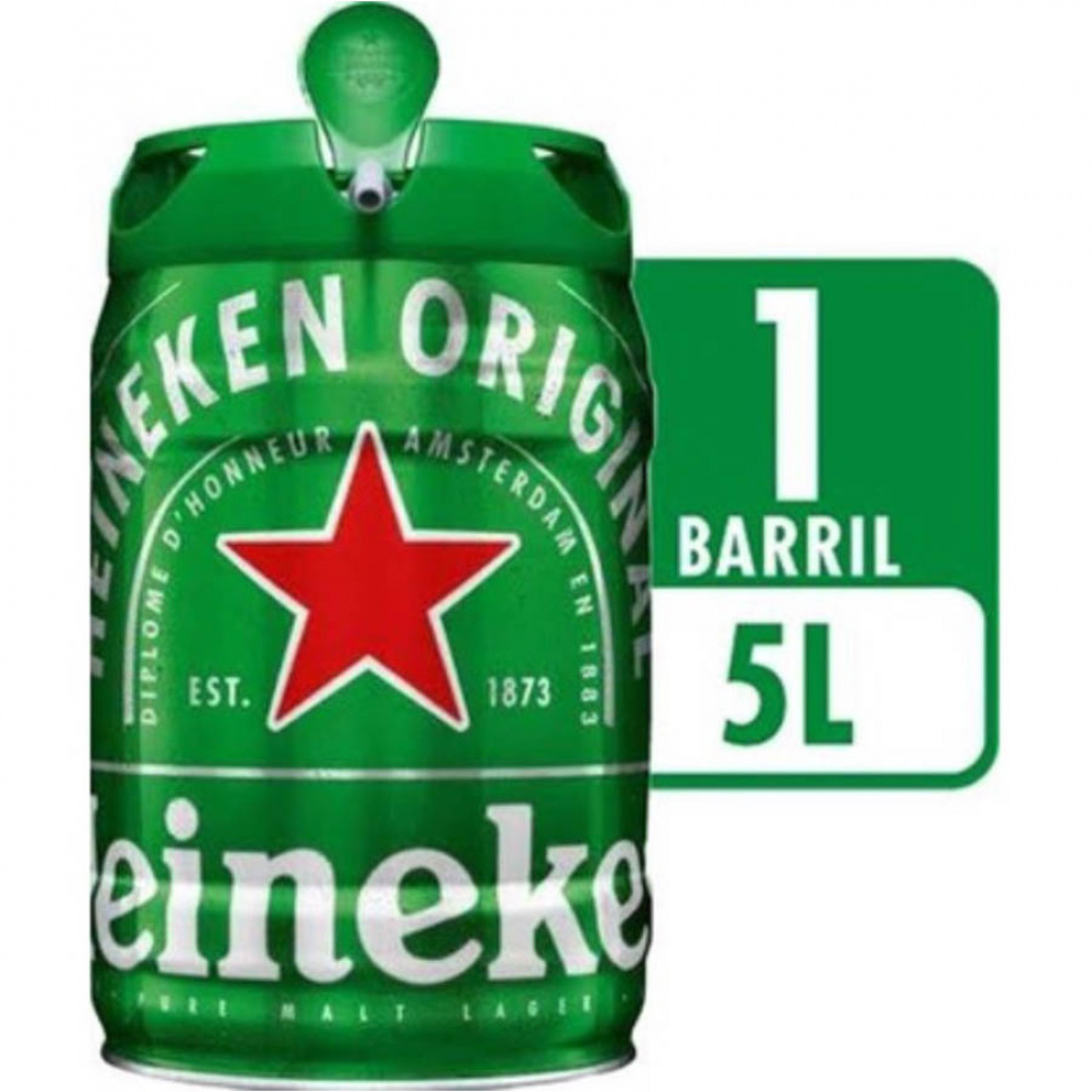 Cerveja Heineken Barril 5 Litros - PremiumBebidas.com