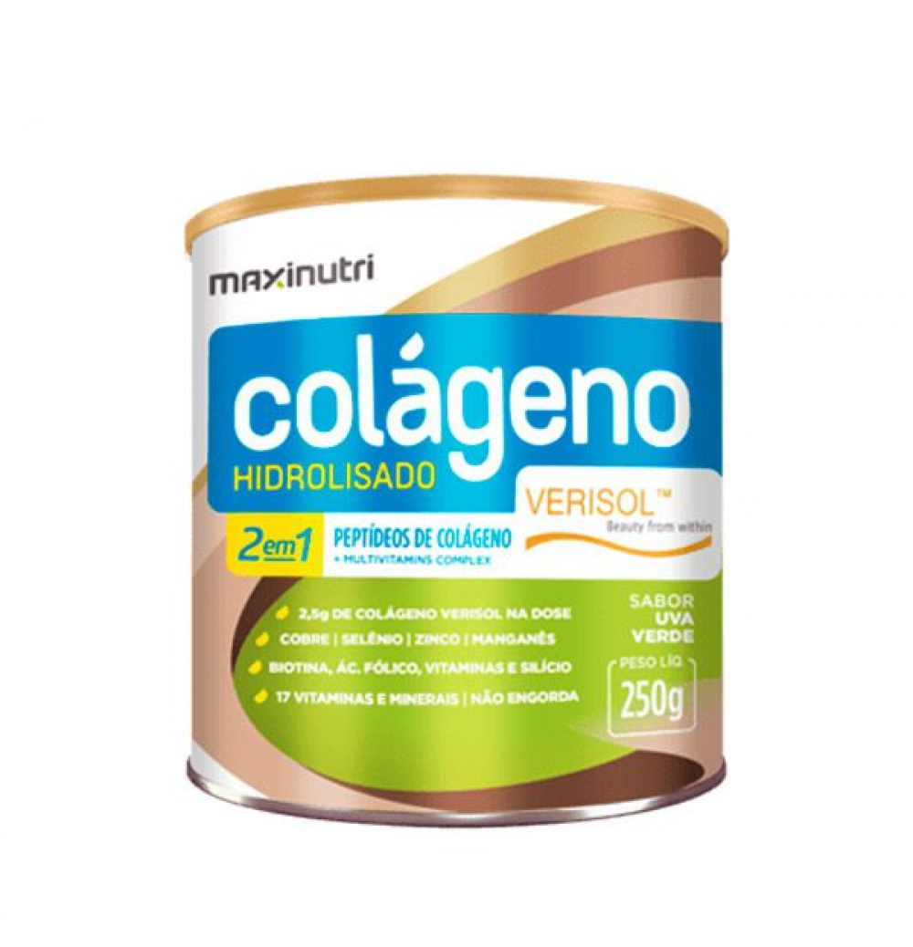 Colágeno Hidrolisado 2 Em 1 VERISOL (250g) - Sabor: Uva Verde - Primata ...