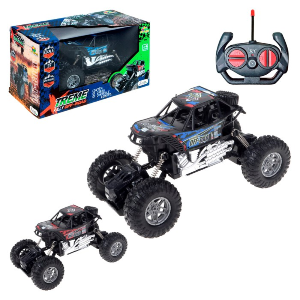 Carro de Controle Remoto Jeep 4x4 Rally Xtreme 1:20 7 Funções, Off-Road ...
