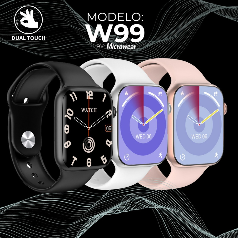 Pulsetech Watch PulseTechOficial Smartwatch W99 - Série 9 45mm Com Função 2 Gestos ...
