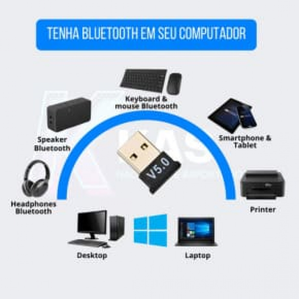 Adaptador Usb Bluetooth 5.0 Para Pc Laptop Notebook Febo - FEBO