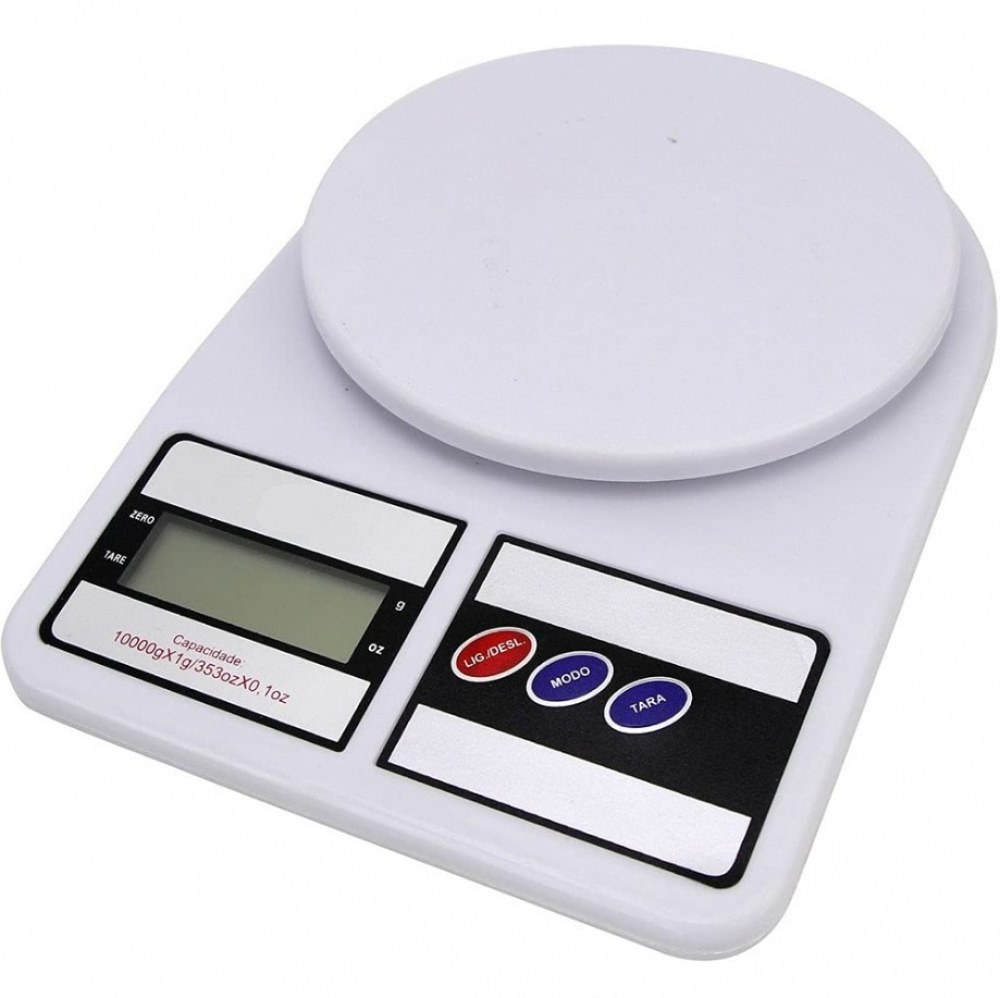 Balança de Cozinha Digital 10kg Branca - Loja Rafano