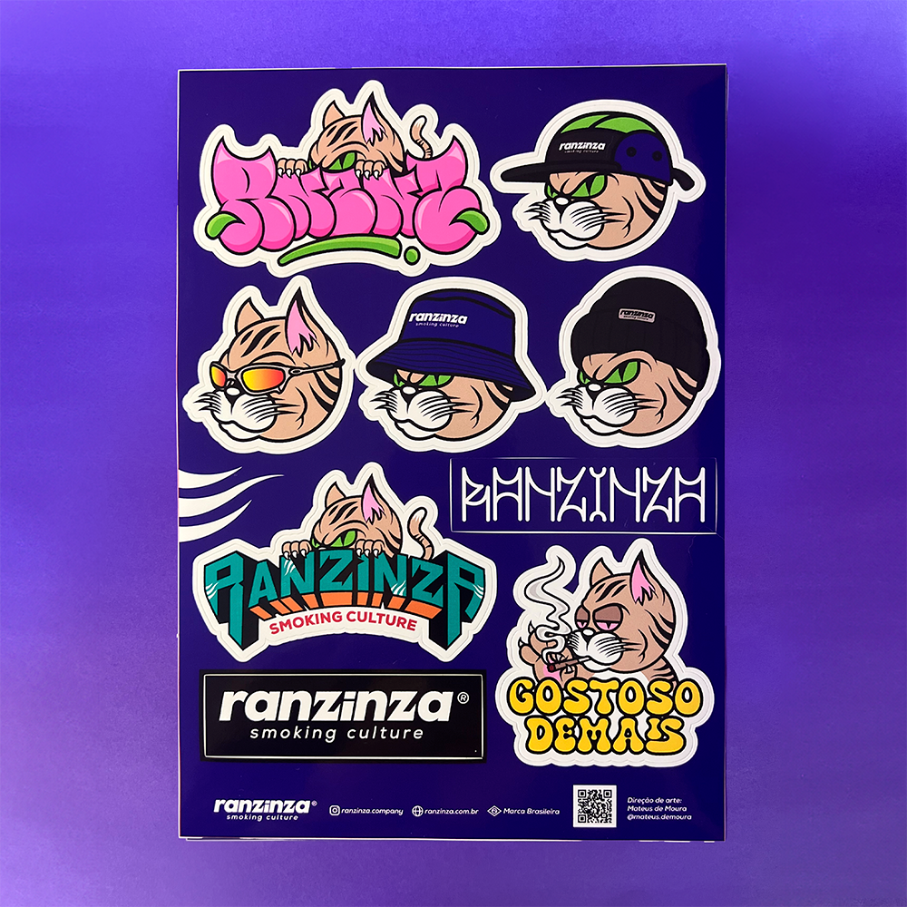Sticker Kleiniza Cartela de Adesivos (Sticker) 02 - Ranzinza