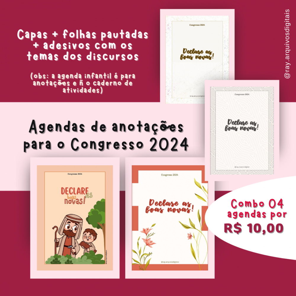 Agendas para o Congresso 2024 Declare as boas novas! Ray Arquivos