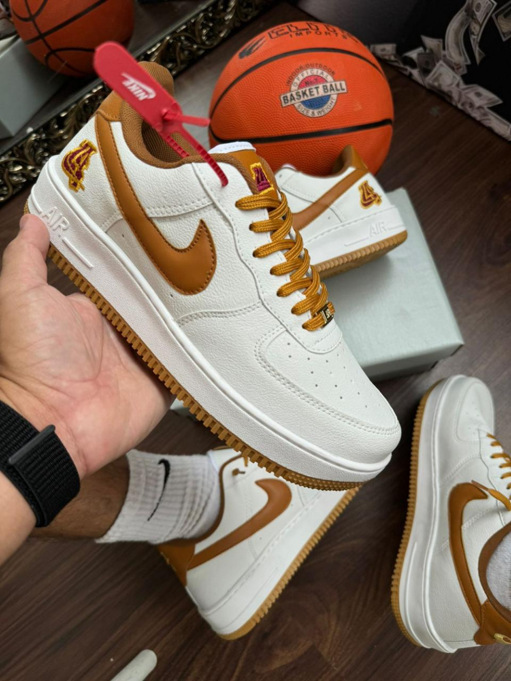 Tênis Air Force Lakers- CARAMELO - Rede Sneakers