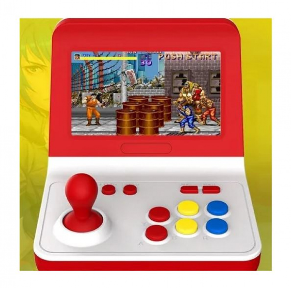 Acogedor Console portátil retrô de jogos com tela colorida de 3