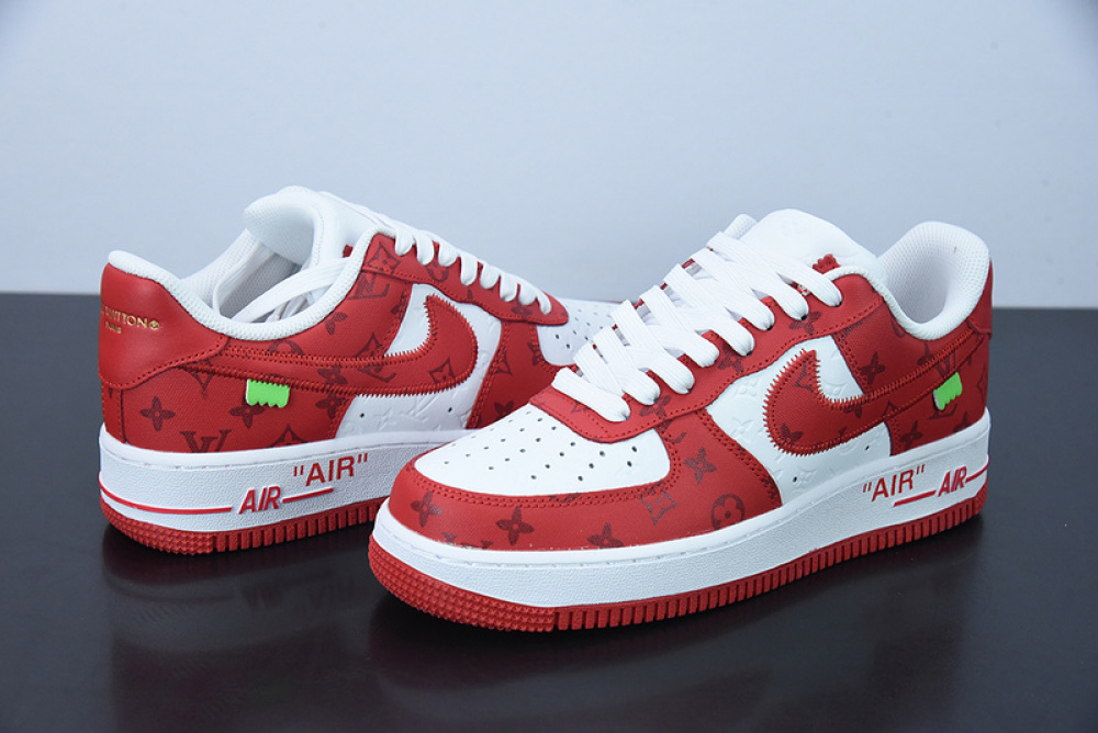 Air force 1 2024 louis vuitton red