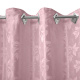 Cortina p/ varão de 2m x 1,70m alt. Jacquard Elegance - Rosé