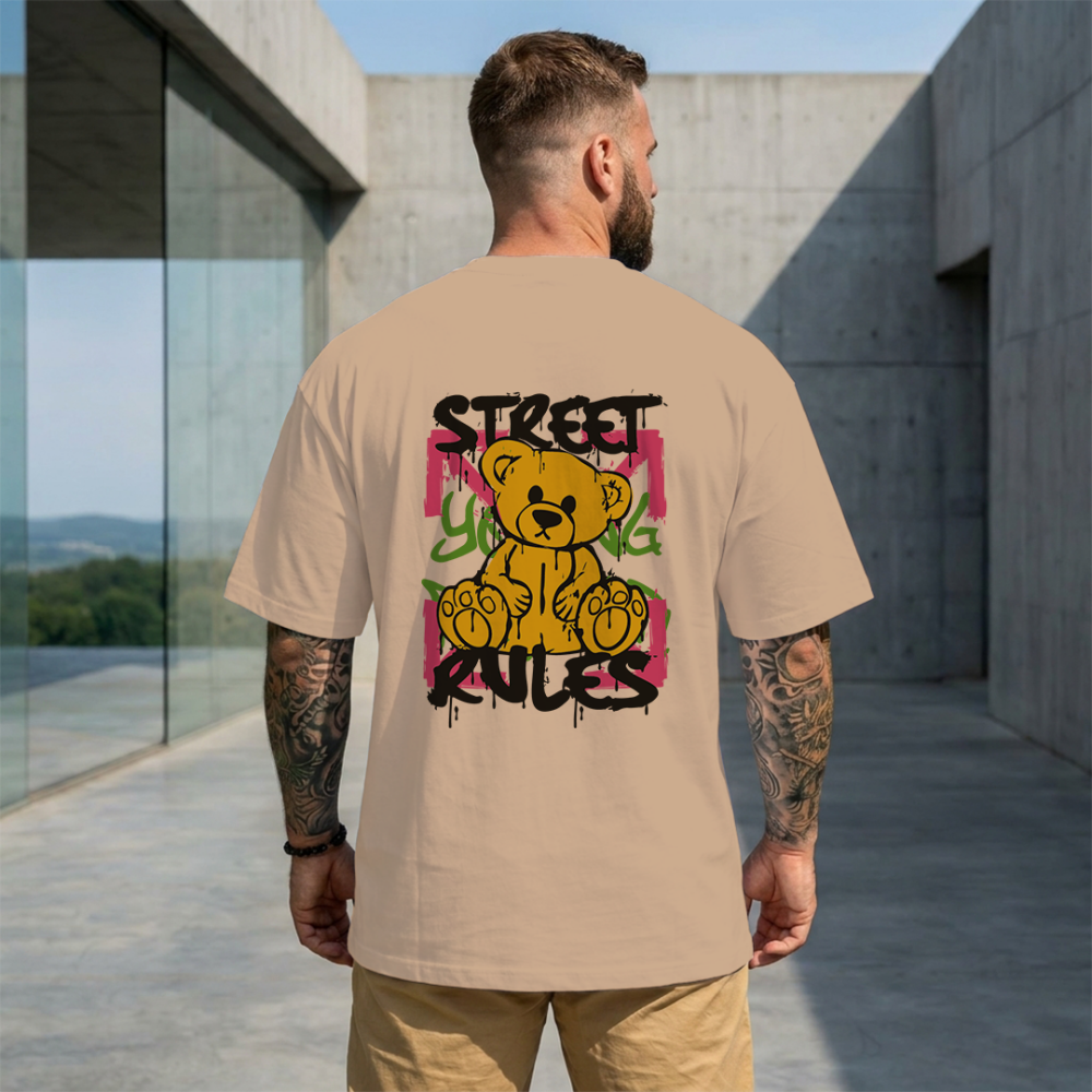 Camisa Oversized Urso Bear G Bege